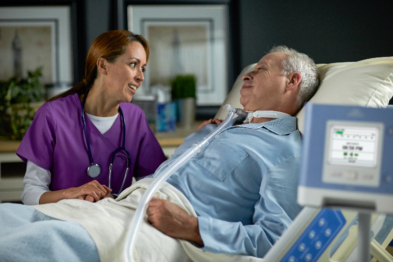 Man-on-ventilator